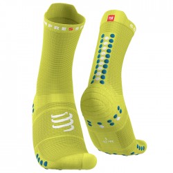 Calcetines COMPRESSPORT Pro Racing Socks V4.0 Run High Amarillo