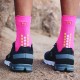 Calcetines COMPRESSPORT Pro Racing Socks V4.0 Run High Rosa Fluor