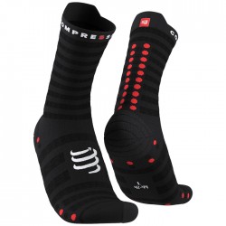 Calcetines Compressport Pro Racing Socks v.4 Ultralight Run High Negro Rojo