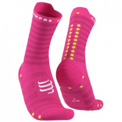 Calcetines Compressport Pro Racing Socks v.4 Ultralight Run High Rosa Fluor