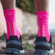 Calcetines Compressport Pro Racing Socks v.4 Ultralight Run High Rosa Fluor