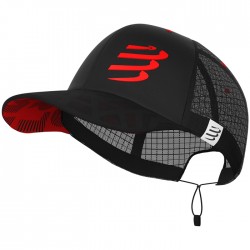 Gorra Compressport Racing Trucker Negro Rojo