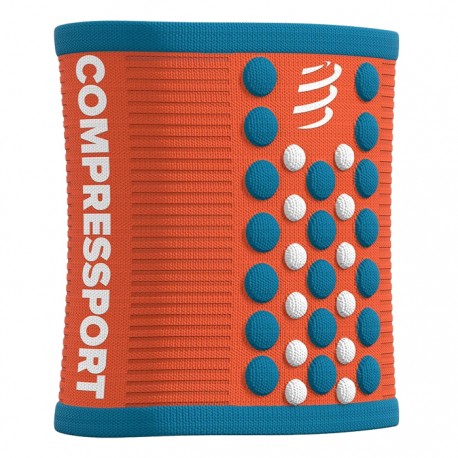 Muñequera Compressport 3D.Dots Naranja Azul