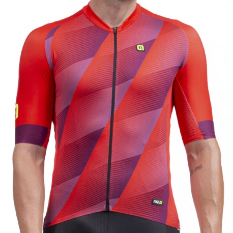 Maillot ciclismo ALÉ PRR Square Corto Rojo