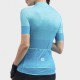 Maillot ciclismo mujer Alé corto Solid Level Turquesa