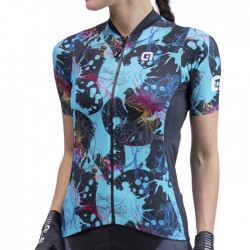 Maillot ciclismo mujer Alé corto Solid Chios Azul