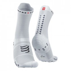 Calcetines COMPRESSPORT Pro Racing Socks V4.0 Run High Blanco