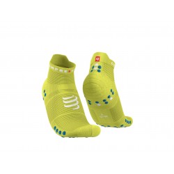 Calcetines COMPRESSPORT Pro Racing Socks V4.0 Run Low Amarillo Azul