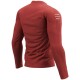 Camiseta Compressport Trainning Tshirt LS Rojo Manzana
