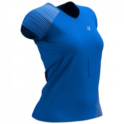 Camiseta Compressport Performance SS Mujer Azul