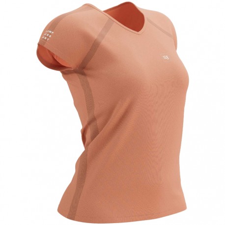 Camiseta Compressport Training SS Mujer Coral