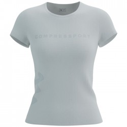 Camiseta Compressport Trainning SS Logo Mujer Blanco