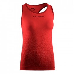 Camiseta Lurbel Samba Singlet Mujer Rojo Negro