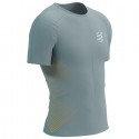 Camiseta Compressport Performance SS Gris Amarillo