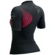 Camiseta COMPRESSPORT Trail Postural Mujer Negro Rojo