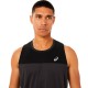 Camiseta Running Asics Sin Mangas RACE Negro Gris