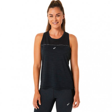 Camiseta Tirantes Running Asics RACE Tank Mujer Negro Gris