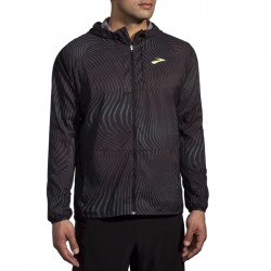 Cortavientos Brooks Canopy Jacket Negro Surge