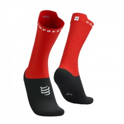 Calcetines COMPRESSPORT Pro Racing Socks v4.0 Bike Rojo Negro