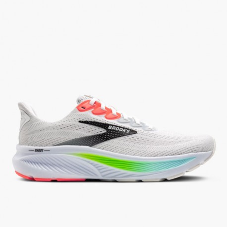  Zapatillas Brooks Ghost 17 Hombre Blanco Verde