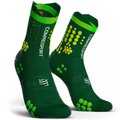 Calcetines Compressport ProRacing Socks v3.0 Trail Verde