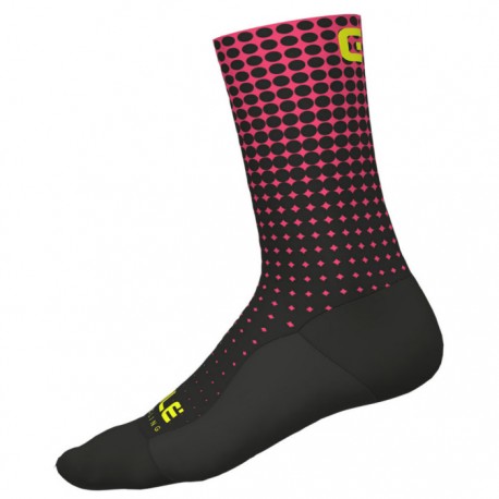 Calcetines Alé Dots H18 Negro Rosa