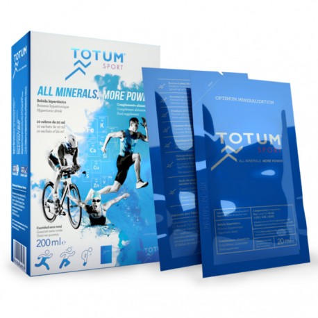 Totum Sport Agua Marina Sales Minerales caja 10 sobres de 20 ml.