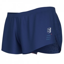 Pantalón corto Compressport Racing Split Short Azul