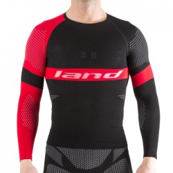 Camiseta Land Lagos Negro Rojo
