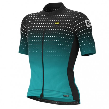 Maillot ciclismo Alé corto PRS Bullet Negro Turquesa