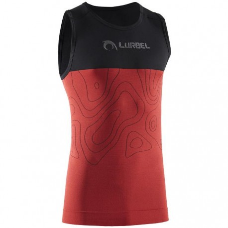 Camiseta Lurbel Samba Singlet Negro Rojo