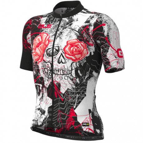 Maillot ciclismo Alé PRR Skull Negro Rojo