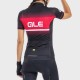 Maillot ciclismo mujer Alé corto Solid Blend Negro Rojo