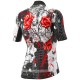 Maillot ciclismo Mujer Ale corto PRR Skull Negro Rojo