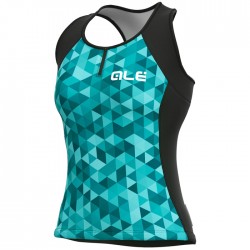 Maillot ciclismo mujer Alé Solid Triangle turquesa