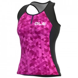 Maillot ciclismo mujer Alé Solid Triangle fucsia