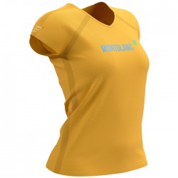 Camiseta COMPRESSPORT Mont Blanc 2021 Amarillo Mujer