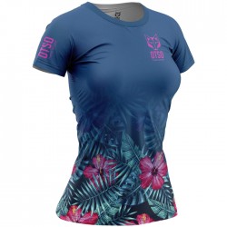 Camiseta OTSO Manga Corta Mujer Tropical Azul