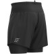 Pantalón Corto Compressport Trail 2 en 1 Negro